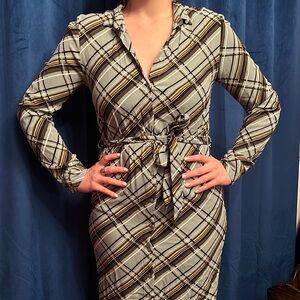 WE Plaid Shirt Dress